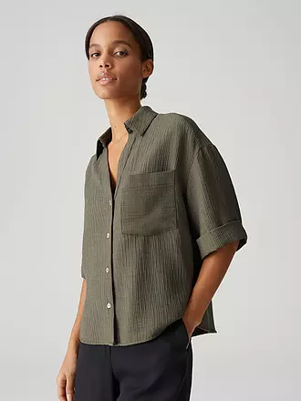 OPUS | T-shirt blouse FIORA | olive